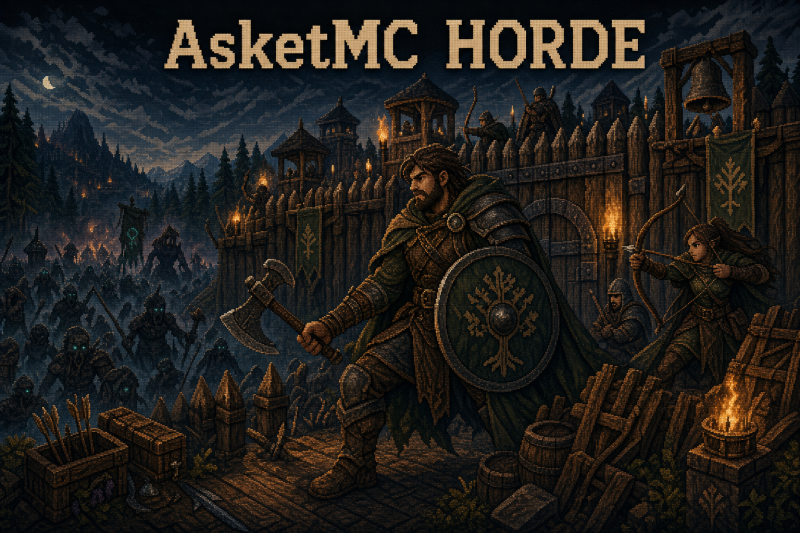AsketMC — Орда: ночная орда, оборона поселения и командное выживание