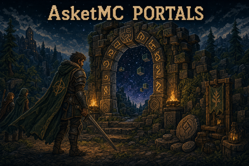 AsketMC — Порталы: древние порталы, руины, переходы между дисками и странники