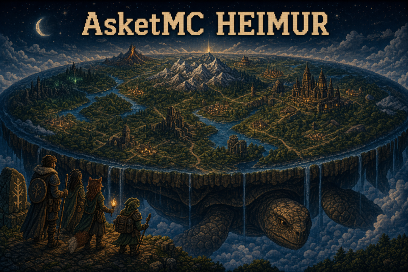 AsketMC — Сеттинг: Хеймур, диск Эльдрос, Черепаха, дороги, руины и поселения