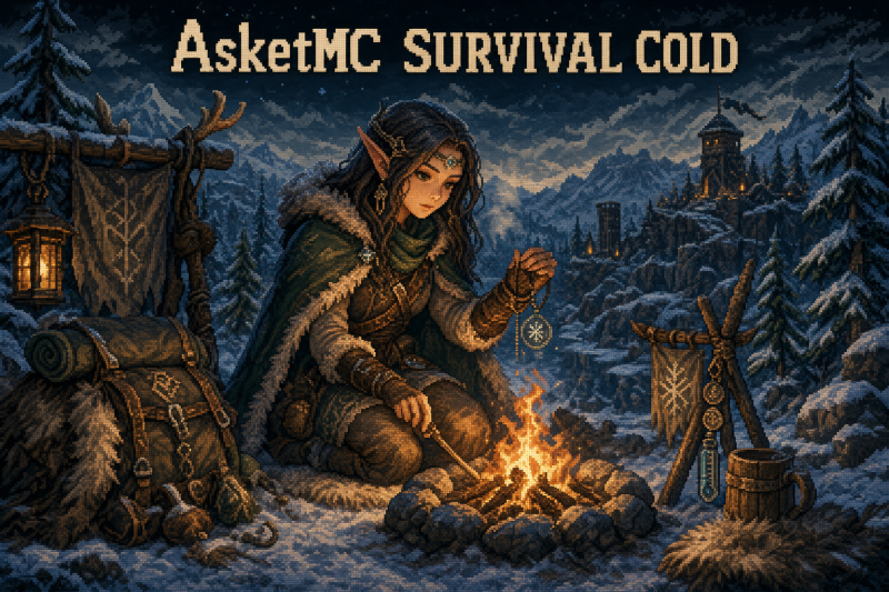 AsketMC — Температура: климат, холод, жара, костёр и реалистичное выживание