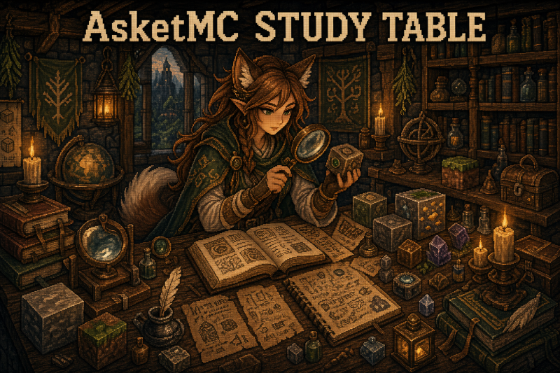 AsketMC — Стол Изучения: исследования, книги, артефакты и открытия