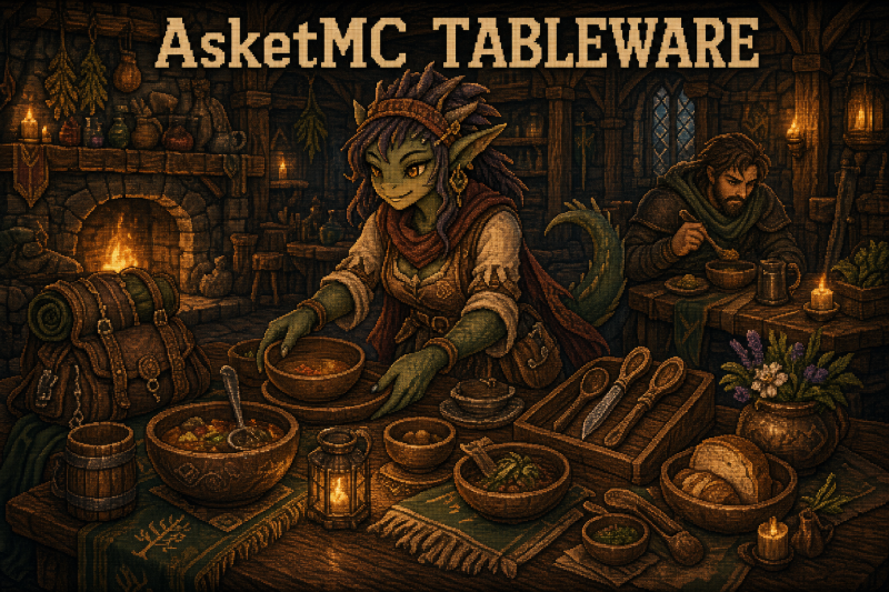 AsketMC — Столовые приборы: таверна, еда, столовые приборы и бытовое выживание